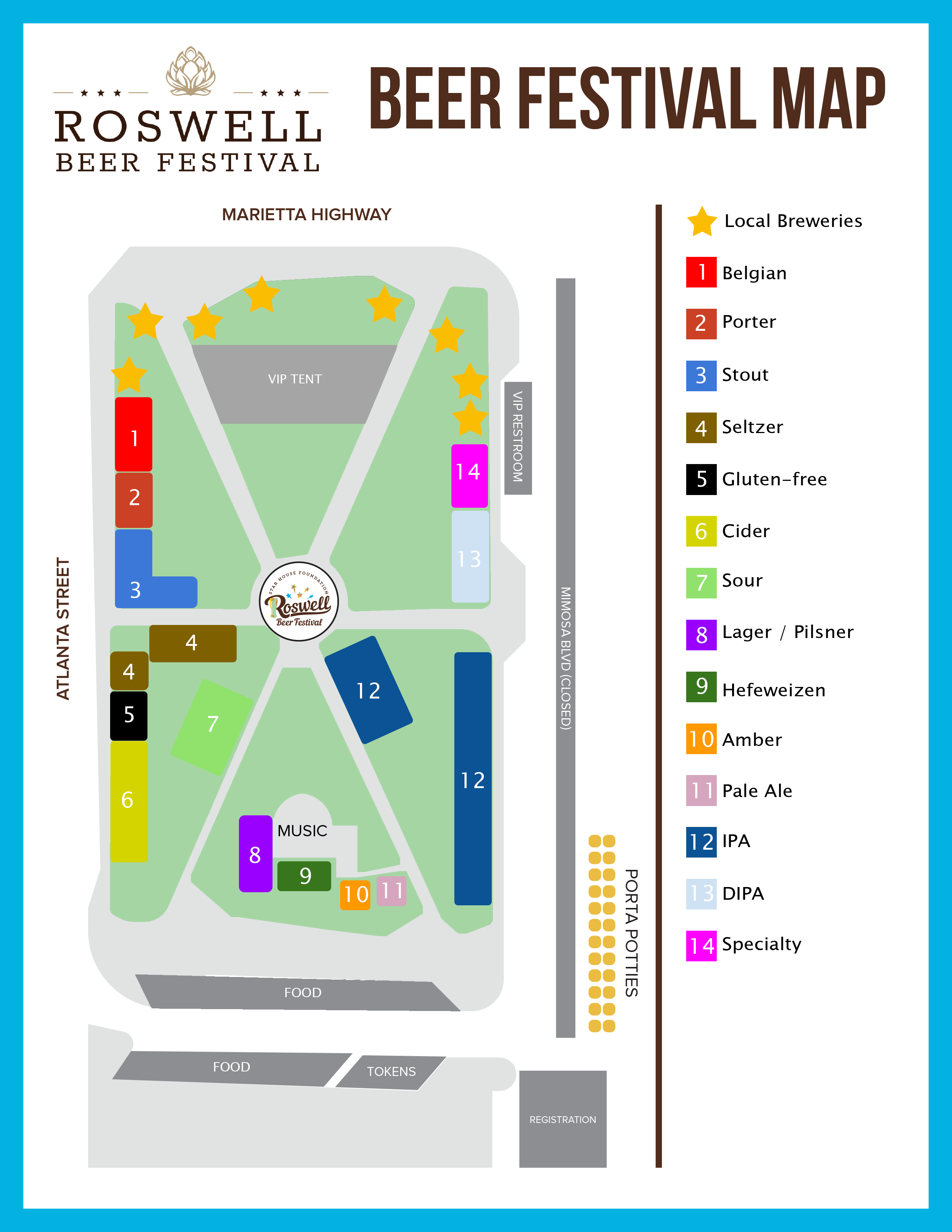 Festival Map Roswell Beer Festival 2025